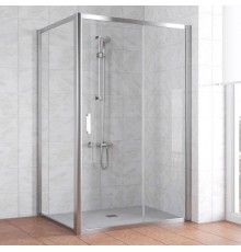 Душевой уголок Vegas Glass ZP+ZPV 120*100 08 01 профиль глянцевый хром, стекло прозрачное