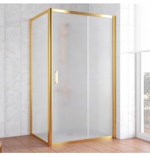 Душевой уголок Vegas Glass ZP+ZPV 100*80 09 10 профиль золото, стекло сатин