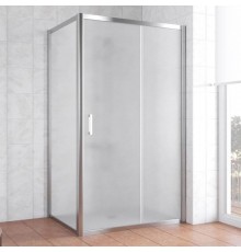 Душевой уголок Vegas Glass ZP+ZPV 100*80 08 10 профиль глянцевый хром, стекло сатин