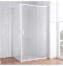 Душевой уголок Vegas Glass ZP+ZPV 100*70 01 10 профиль белый, стекло сатин