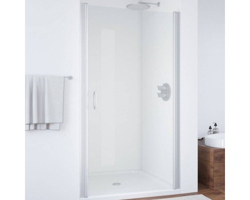 Душевая дверь в нишу Vegas Glass EP 85 07 01 профиль матовый хром, стекло прозрачное