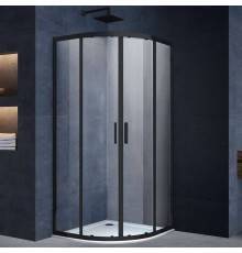 Душевой уголок Vincea Alpha VSQ-3AL900CLB 90x90, профиль черный, стекло прозрачное