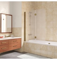 Шторка на ванну Vegas Glass E2V LUX 120 05 10 L профиль бронза, стекло сатин
