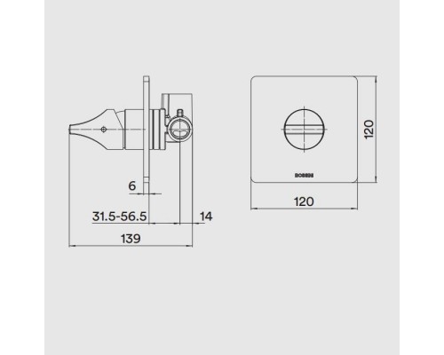 Bossini Apice Смеситель для душа, встраиваемый, цвет: хром. Z00504.030