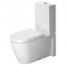 Duravit Starck 2 Унитаз моноблок приставной 72.5х37cм, слив универсальный, с креплением, с бачком на 4,5 л с механизмом слива хром, с сиденьем, цвет: белый. 2129090000,  0933000085