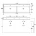 Simas Agile Раковина 141x46 см, 2 отв., двойная, цвет: белый. AG141D bi*2