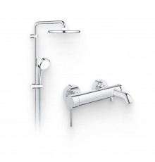 Душевой комплект Смеситель Grohe Essence New 33624001 + Стойка Tempesta Cosmopolitan System 250 26675000