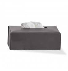 Decor Walther Nappa KB Коробка для салфеток, цвет: Натуральная кожа NAPPA дымчато-серая. 0938093
