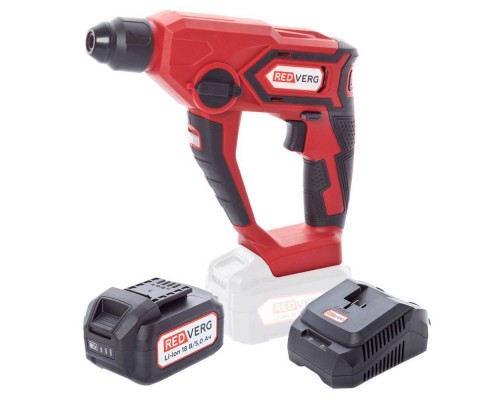 Перфоратор аккумуляторный REDVERG RD-RH18-12/U (без акк, без з/у) + ЗУ 4А + 5Ач АКБ Перфоратор аккумуляторный REDVERG RD-RH18-12/U (без акк, без з/у) + ЗУ 4А + 5Ач АКБ