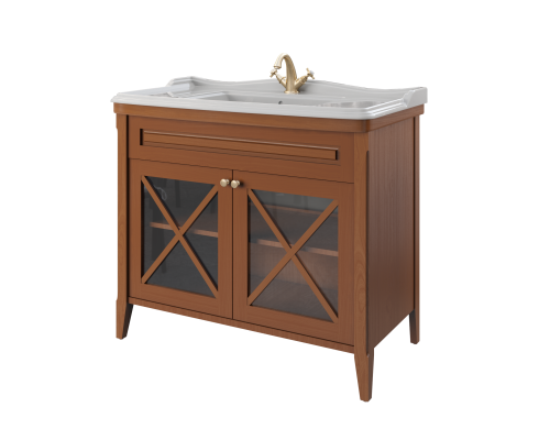 Тумба под раковину без столешницы Caprigo Napoli 100 напольная, орех гварнери