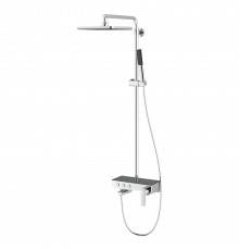 Душевая стойка Teska Niagara NG3501S хром, черное стекло