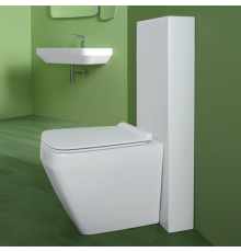 Simas Baden Baden Унитаз приставной безободковый 56х36 см, слив универсальный,  цвет: белый/хром. CT09bi,  D20,  F91,  BB01bi
