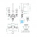 THG ICON-X CARBONE GOLD Смеситель для раковины, 3 отв., с донным клапаном, цвет: хром. U7S-A02-151