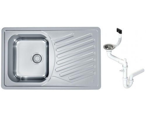 Alv 1126348 Elegant 30 Мойка I оборачиваемая, 1 чаша 0,7 мм, SAT 3½, 810х510х190 мм+сифон, шк 450 1126348
