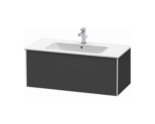 Duravit XSquare Тумба подвесная, 101х47.8х40см, с раковиной, с 1 выдв ящик, цвет: графит матовый. 2336100000,  XS407304949