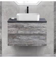 Тумба с раковиной Cezares Molveno 46 80 legno grigio, со столешницей