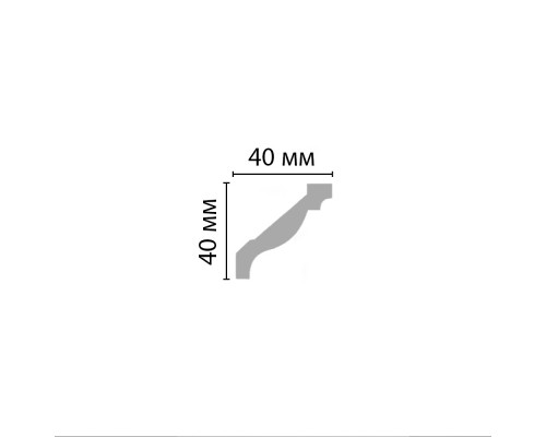 Плинтус потолочный гладкий DECOMASTER 96015F гибкий (40*40*2400мм)