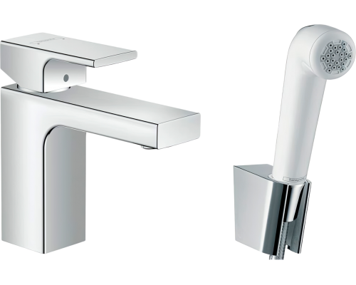 Смеситель для раковины Hansgrohe Vernis Shape 71216000 с гигиеническим душем, хром Смеситель для раковины Hansgrohe Vernis Shape 71216000 с гигиеническим душем, хром