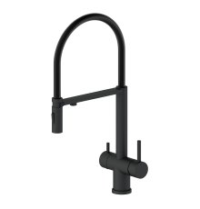 Смеситель для кухни Wonzon   Woghand WW-88458009-MB с гибким изливом, матовый черный