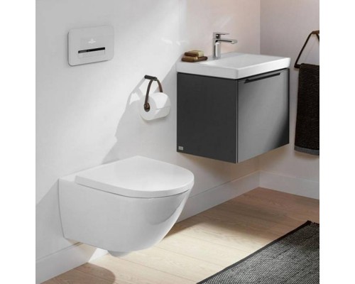 VilleroyBoch Subway 3 Унитаз подвесной, безободковый, сиденье-в комплекте SoftClosing, CeramicPlus, цвет: альпийский белый. 4670TSR1 VilleroyBoch Subway 3 Унитаз подвесной, безободковый, сиденье-в комплекте SoftClosing, CeramicPlus, цвет: альпийский белый. 4670TSR1