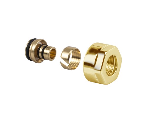 Фитинг SR Rubinetterie для многослойной трубы, Ø 11,5/12-16 x 24/19, цвет золото 0383-1900D0F0