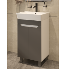 Тумба с раковиной DIWO Архангельск 50 белая, антрацит