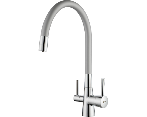 Смеситель для кухни Lemark Comfort LM3075C-Silver с гибким изливом, хром, серебристый Смеситель для кухни Lemark Comfort LM3075C-Silver с гибким изливом, хром, серебристый