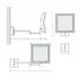 Decor Walther BS 84 Touch Косметическое зеркало 23x21см, подвесное, увел. 5x, сенсорный вкл., подсветка LEDй, цвет: хром. 0121600