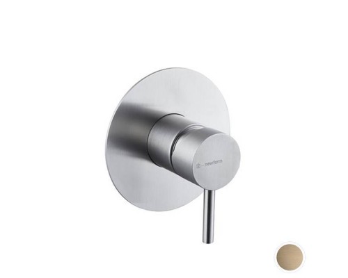 Newform X-STEEL 316 Смеситель для душа, встраиваемый, цвет: PVD Brushed pale gold. 69675EX.59.098 Newform X-STEEL 316 Смеситель для душа, встраиваемый, цвет: PVD Brushed pale gold. 69675EX.59.098