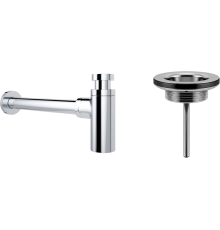 Сифон для раковины Wellsee Drainage System 182104005 с универсальным выпуском, хром