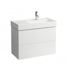 Laufen Kartell Тумба с раковиной 88x45x60cм, 2 ящика, с полочкой слева, цвет: белый матовый. 8.1033.9.000.111.1,  4.0760.8.033.640.1