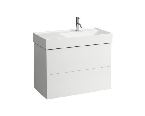 Laufen Kartell Тумба с раковиной 88x45x60cм, 2 ящика, с полочкой слева, цвет: белый матовый. 8.1033.9.000.111.1,  4.0760.8.033.640.1
