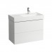 Laufen Kartell Тумба с раковиной 88x45x60cм, 2 ящика, с полочкой слева, цвет: белый матовый. 8.1033.9.000.111.1,  4.0760.8.033.640.1