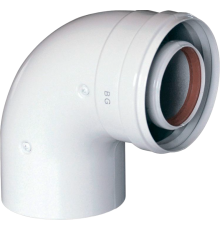 Отвод Baxi MT71410151 промежуточный коаксиальный, 90°, без муфты