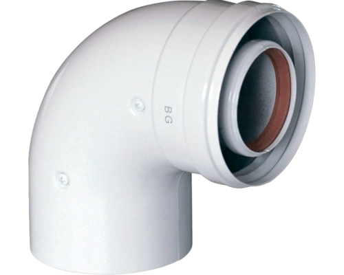 Отвод Baxi MT71410151 промежуточный коаксиальный, 90°, без муфты