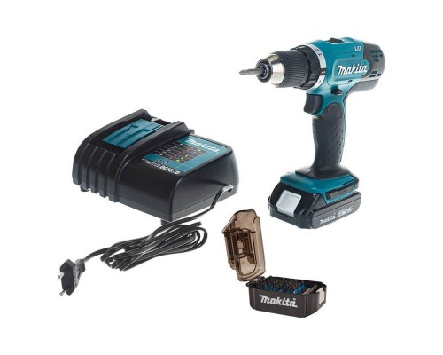 Шуруповерт аккумуляторный Makita DDF453SYX5 + набор бит Makita E-03084 Шуруповерт аккумуляторный Makita DDF453SYX5 + набор бит Makita E-03084