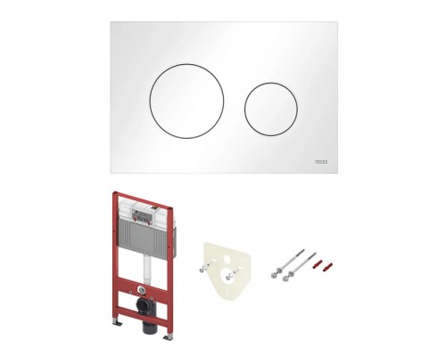 TECE Комплект TECEbase 3.0 c кронштейнами, звукоизоляцией, панелью смыва TECEloop, цвет: белый глянцевый. N500920