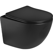 Унитаз подвесной SantiLine SL-5018MB безободковый, с микролифтом