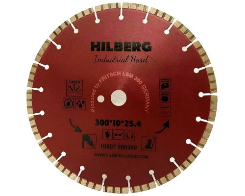 Диск алмазный Hilberg 300*25,4 Industrial Hard HI807 Диск алмазный Hilberg 300*25,4 Industrial Hard HI807