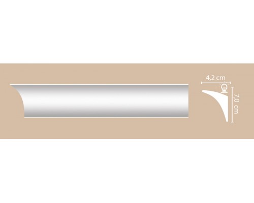 Плинтус потолочный DECOMASTER D209 ДМ (70*42*2000мм)