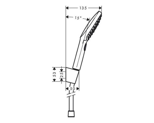 Hansgrohe Raindance Select E 120 Port Ручной душ, с держателем, цвет: хром. 26720000