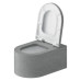 Duravit Millio Унитаз подвесной, 37х57см.,  декор Pattern, крепление в компл., цвет: светло-серый матовый. 250609FD