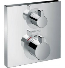Термостатический смеситель встраиваемый Hansgrohe Ecostat Square 15712000, С ВНУТРЕННЕЙ ЧАСТЬЮ, хром