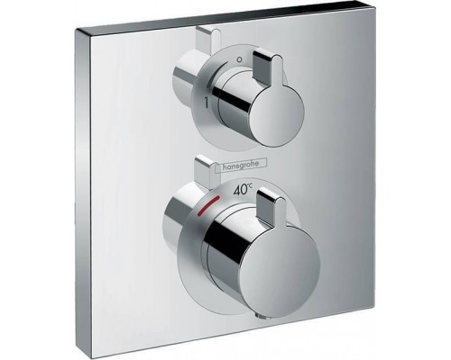 Термостатический смеситель встраиваемый Hansgrohe Ecostat Square 15712000, С ВНУТРЕННЕЙ ЧАСТЬЮ, хром