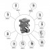 Gattoni GBOX Универсальная монтажная коробка под встраиваемый смеситель для душа с 2-мя выходами. SC0550000cr