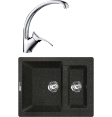 Комплект Мойка кухонная Lava D1.BAS basalt + Смеситель SG01 CR chrome