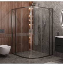 Душевой уголок Cezares Molveno RH 22 130+120 C GM IV, 130х120 см, профиль оружейная сталь, стекло прозрачное