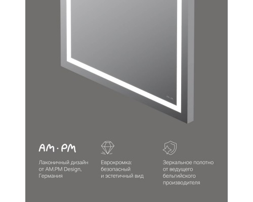 M91AMOX0601WG Зеркало универсальное настенное с контурной LED-подсветкой, 60 см M91AMOX0601WG Зеркало универсальное настенное с контурной LED-подсветкой, 60 см