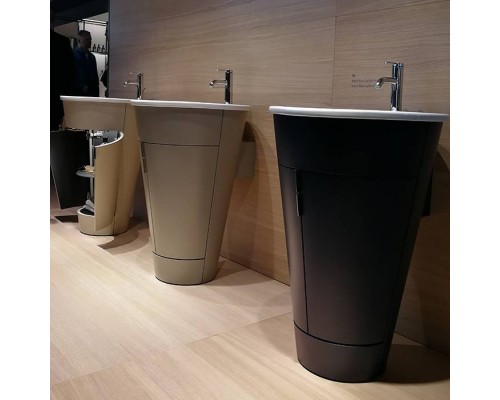 Duravit Starck 1 Тумба напольная 60x56xh82.5см, с раковиной , подсветка LED, цвет: stone grey satin matt. 0406580000,  S1970400000,  S1952009292