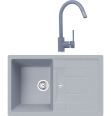 Комплект Мойка кухонная TopZero Susanna 780.500-49 Titan + Смеситель Romeo titan 49